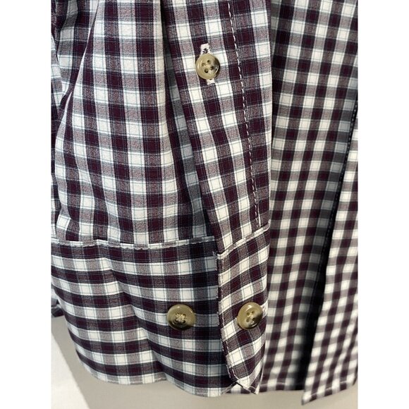 Mizzen + Main Leeward Button Down Shirt Men’s XL Trim Fit Purple Check Gingham - Picture 7 of 16